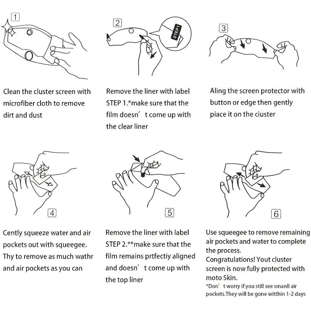 Fits for Honda FJR1300 FJR 1300 2013-2022 Motorcycle Scratch Cluster Screen Dashboard Protective Instrument Film (Color : 2 of instrument film)