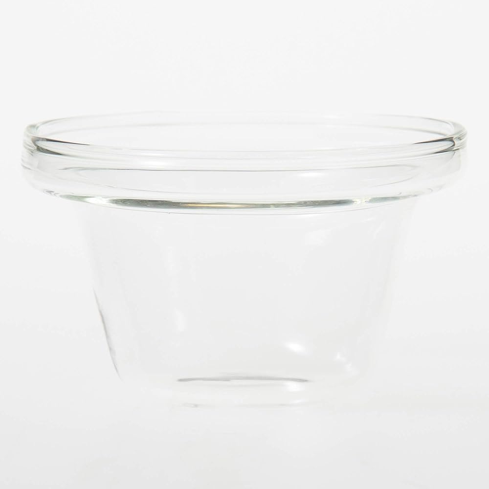 Toyo Sasaki Glass Small Plate Flower Ornament Mini Cup (Sold in Case) Clear 50ml 48 pieces TS44012