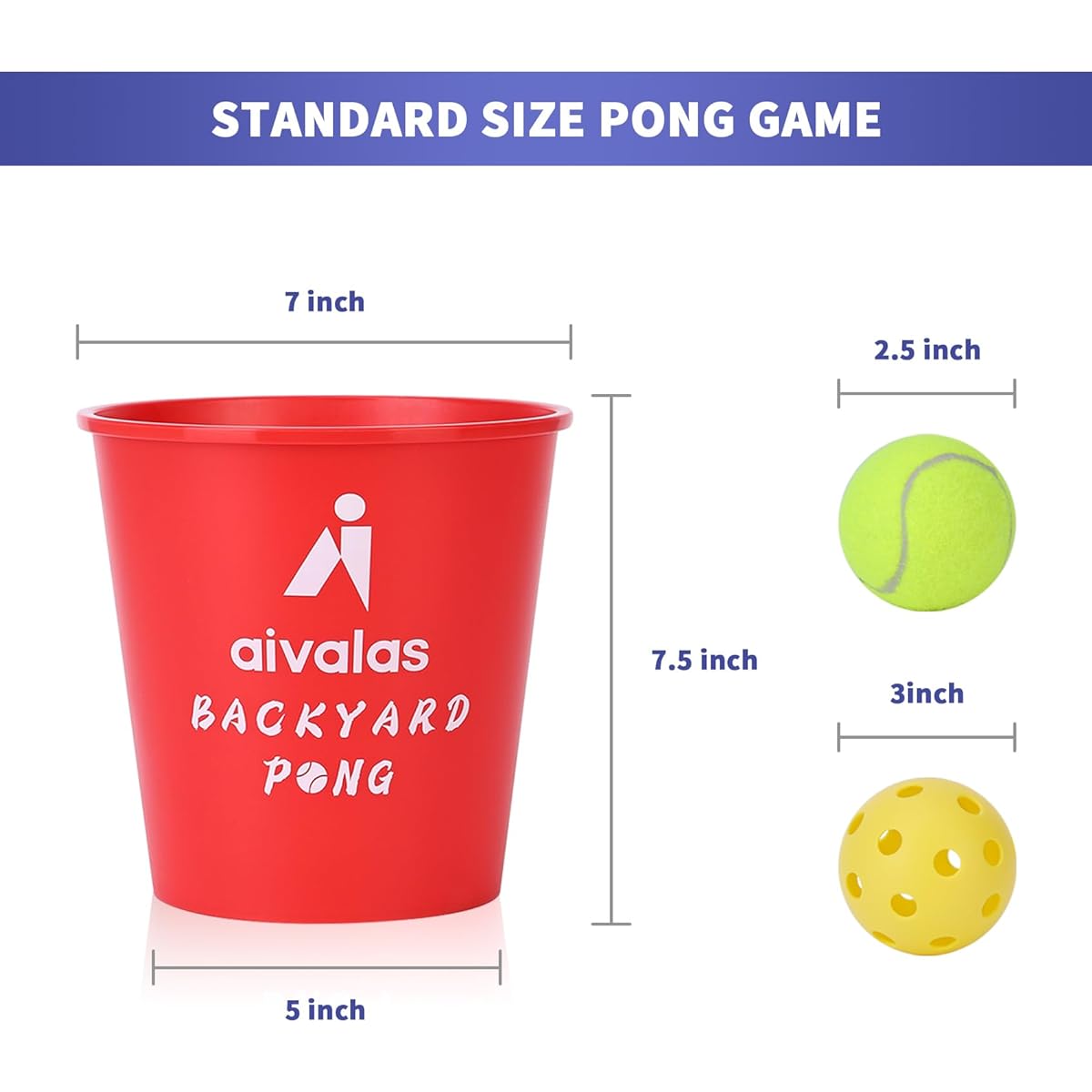 Aivalas Yard Pong Outdoor Game Set Glow in the Dark