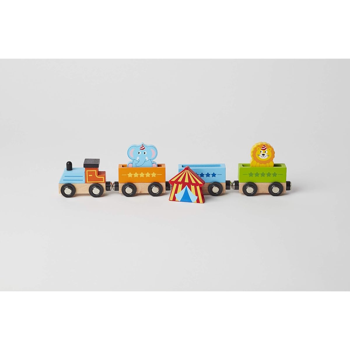 The Original Toy Company Wooden Toy Train Playset - Circus Train
