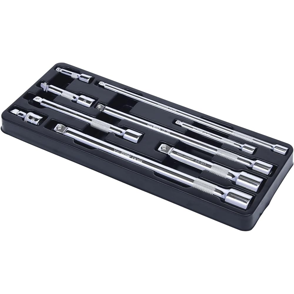 KS TOOLS 1/4"+3/8"+1/2" CHROMEplus Wobble extension set 9 pcs 918.0009