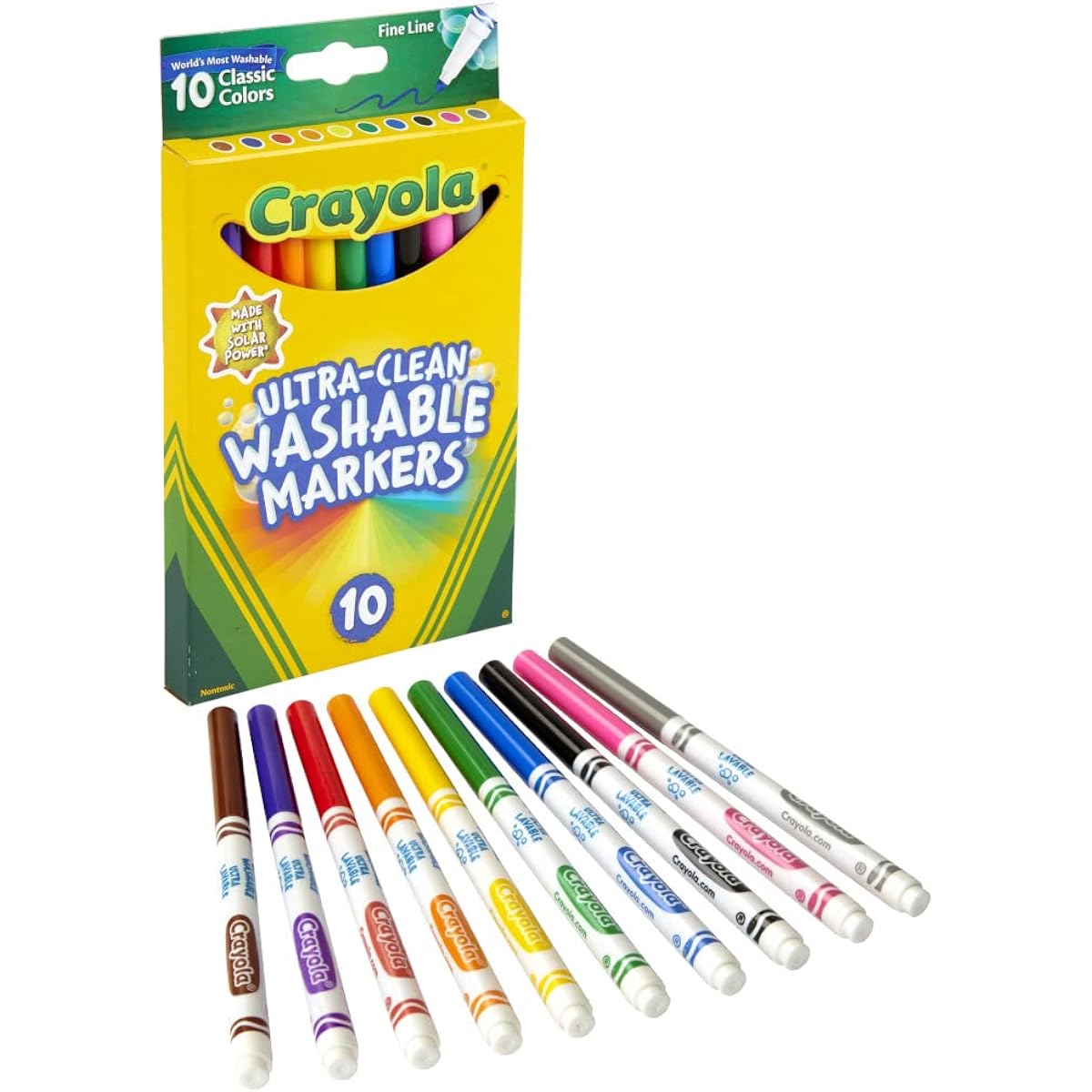 Crayola Washable Fine Line Markers, 12 Sets of Markers, Assorted