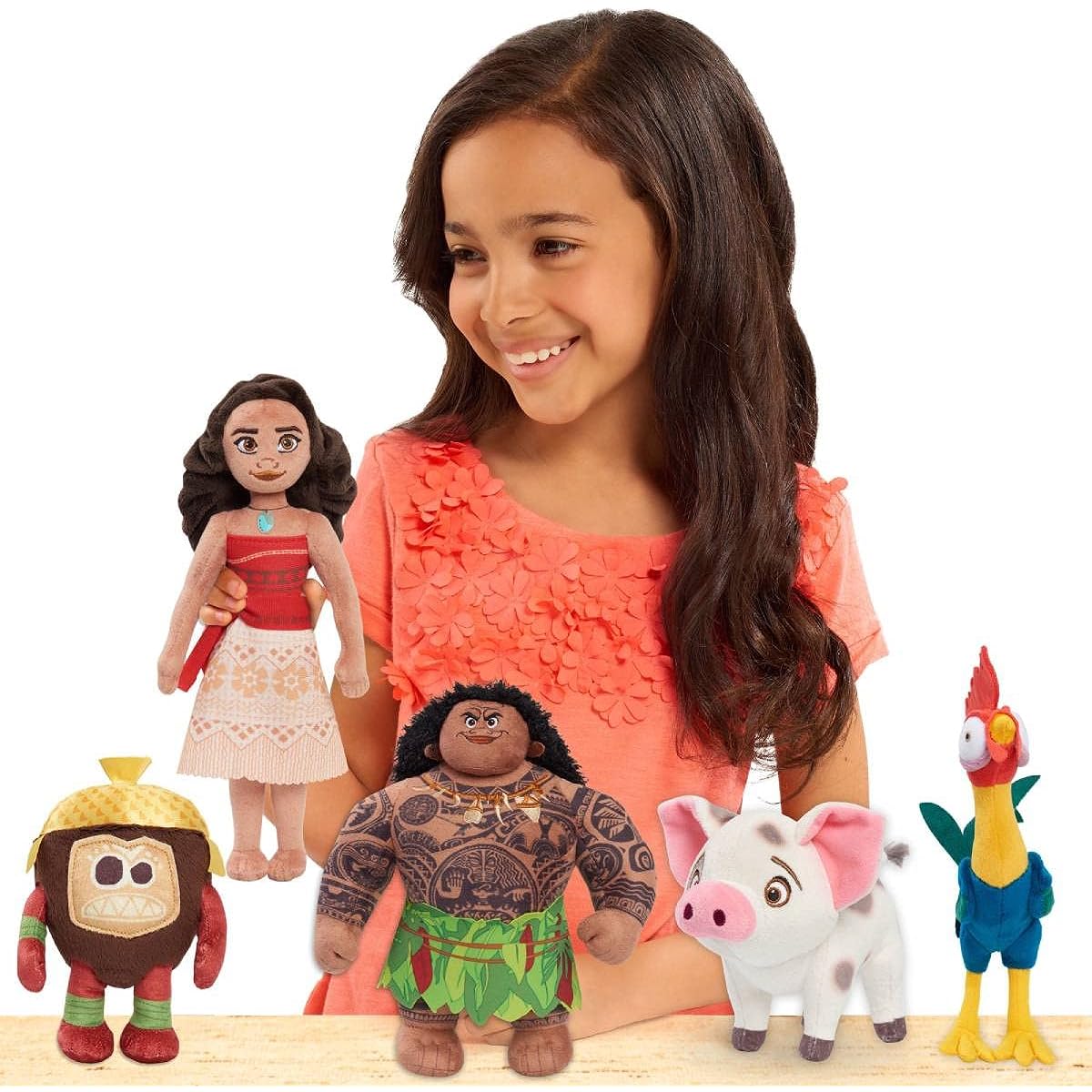 Just Play Moana Plush Toy 5-Piece Set (Moana, Maui, HEI HEI, Kamora Pua) For ages 3 and up