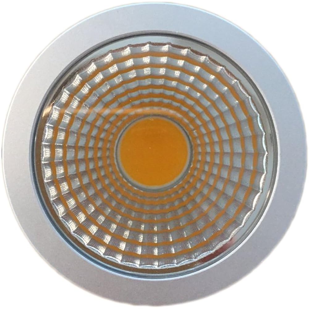 Fwaytech LED Light Bulb E26 Light Bulb Color Dimmable COB7W JDRφ50 Dimmable Duct Rail LED Spotlight Equivalent to Halogen Bulb Shape 60W to 75W Dichroic Halogen Compatible with Sealed Fixtures Set of 6 (Equivalent to Light Bulb Color (2700K), Silver Body