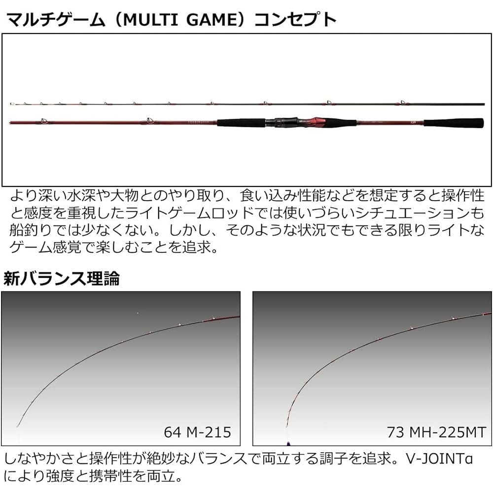 DAIWA Boat Rod Leading Multi Game 64/73/82 S/M/MH/H/HH Various