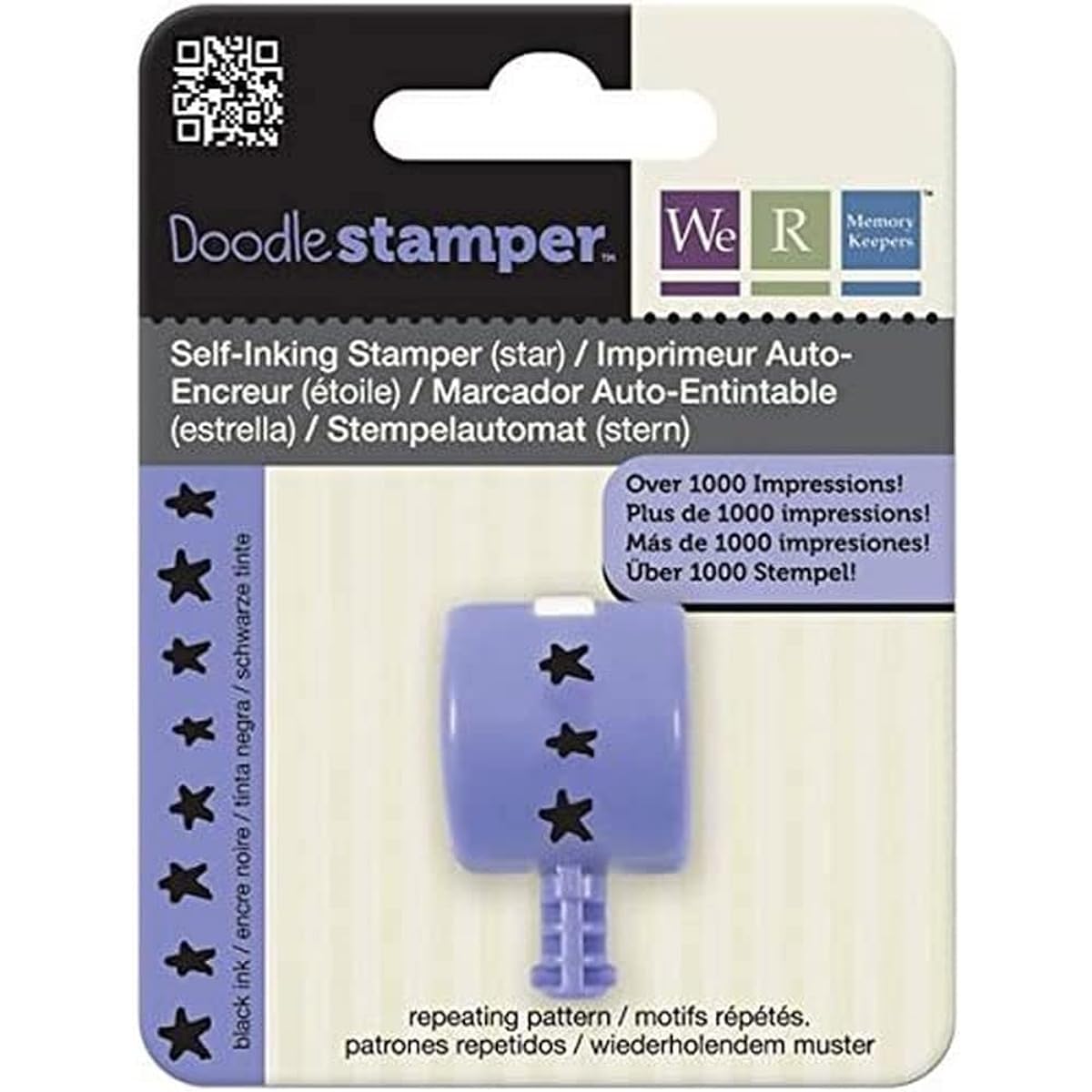 Stamper Doodle Head Star Sew On