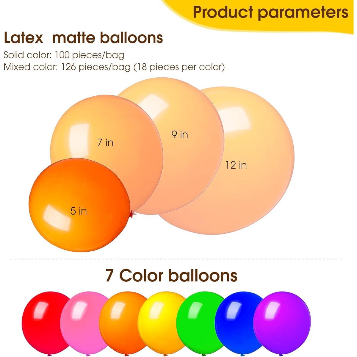 BloonKing Matte Balloons 12 Inch 100 Pieces 12 Inch Party Balloons for Festival/Birthday/Wedding/Anniversary/New Year/Gender Reveal/Decoration Latex Balloons (Pink)