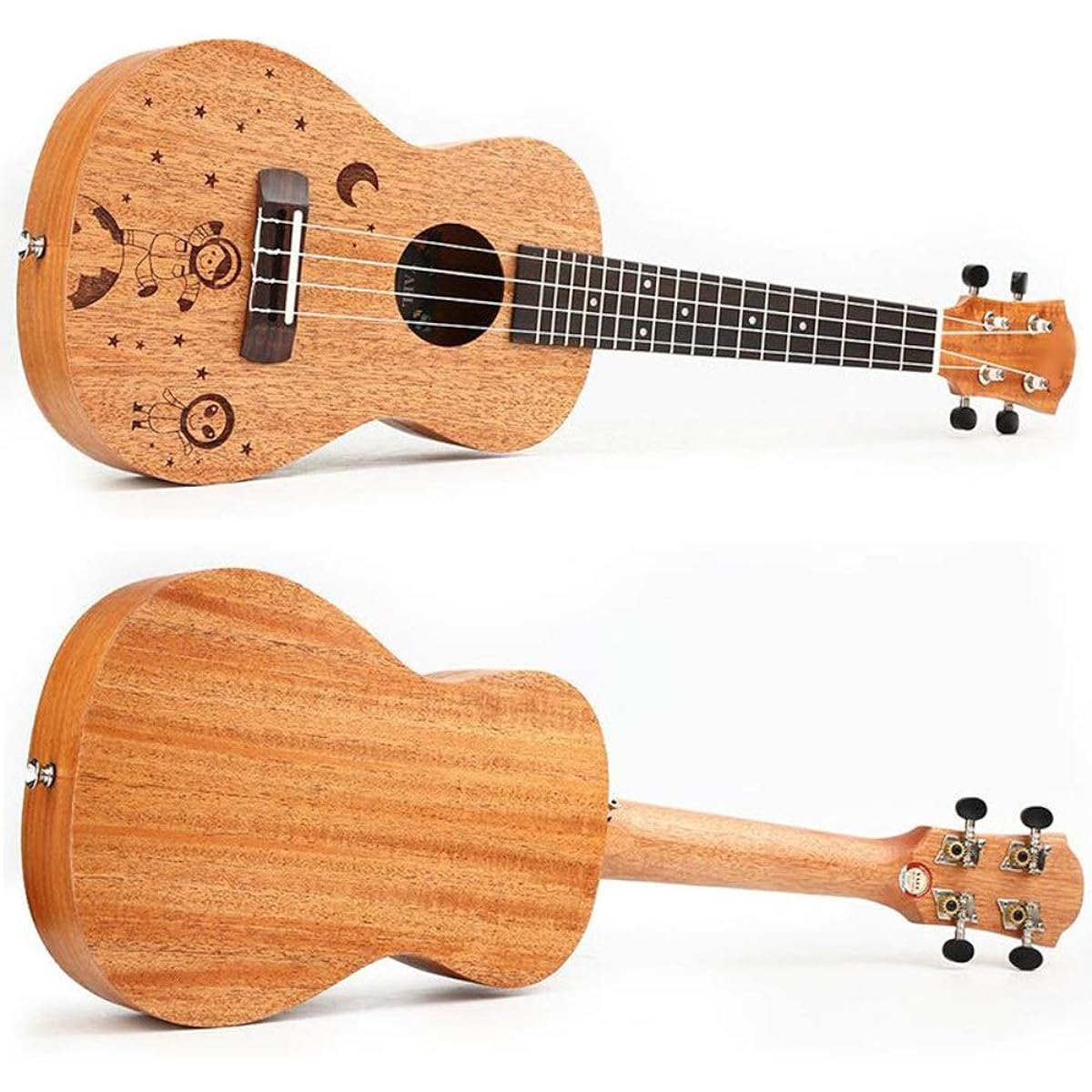 Concert Ukulele 23 Inch Traditional Concert Ukulele Mahogany Wood Hawaiian Kids Small Guitar with Gig Bag Ukulele for Beginners Ukulele (Color: Wood, Size: 23 inches)