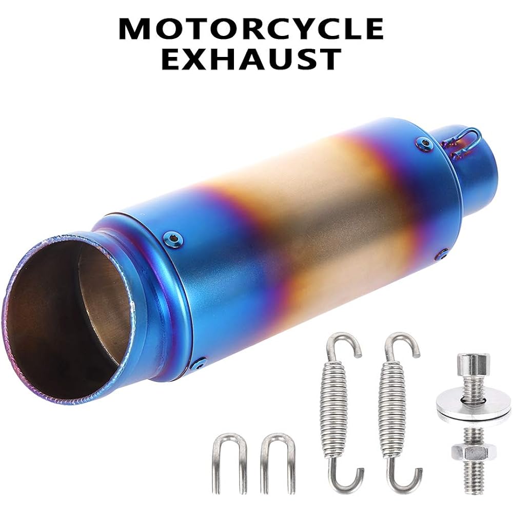 Fanaticalpurchasejp2019 Latest Slip-on Muffler Motorcycle Motorcycle Muffler Silencer General Purpose 51mm Exhaust Pipe Exhaust Pipe Motorcycle Exhaust Pipe (Half)