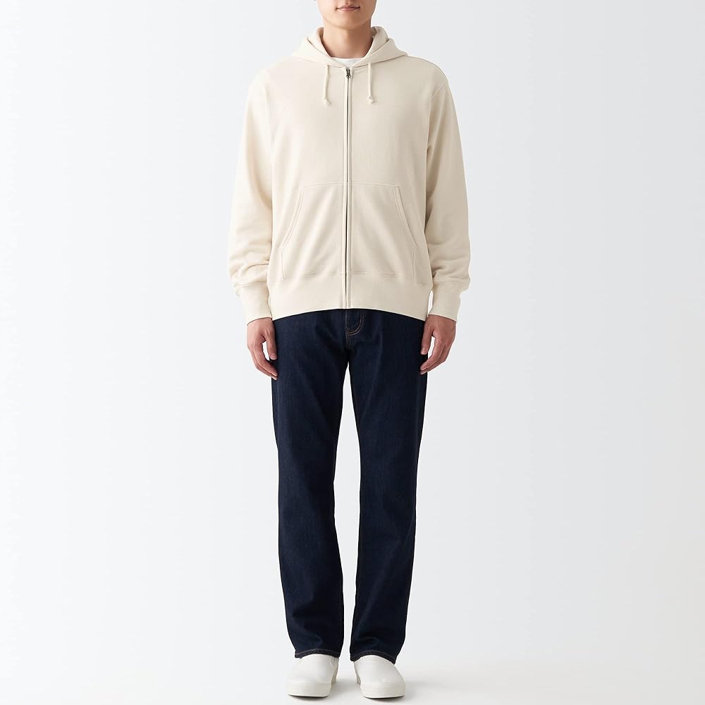 MUJI Hoodie Sweatshirt Zip Up Hoodie Men's ABI10A2A Mocha Brown M