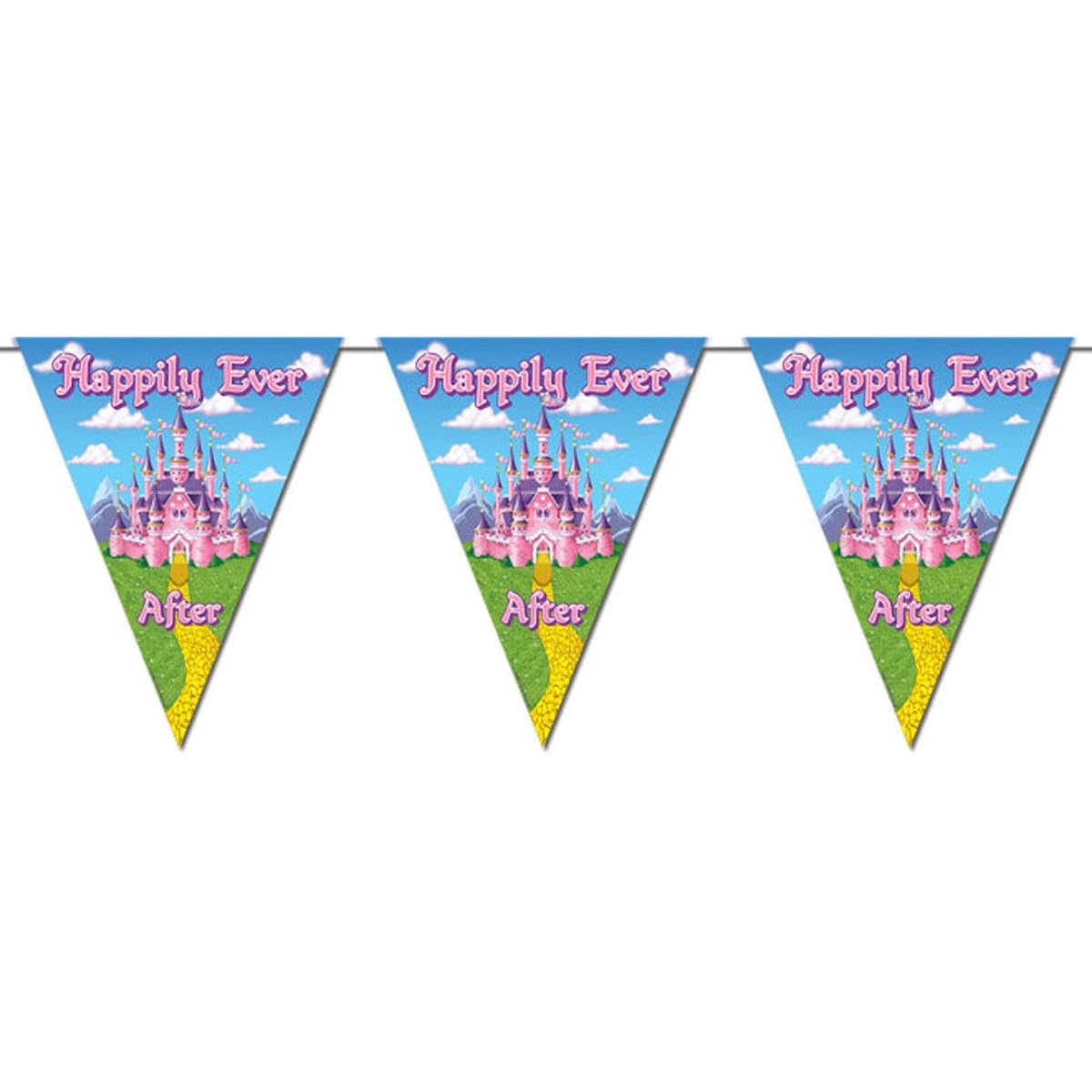 Beistle 50542 Princess Pennant Banner, 10-inch by 12-feet