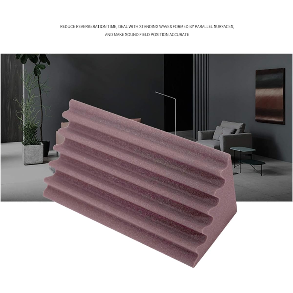 Acoustic Foam, Black Bass Trap Soundproofing Foam Studio Sound Absorbing Cotton Acoustic Studio Absorbing Foam Panel (Black 20*20*50CM) (Brown 20*20*100CM)