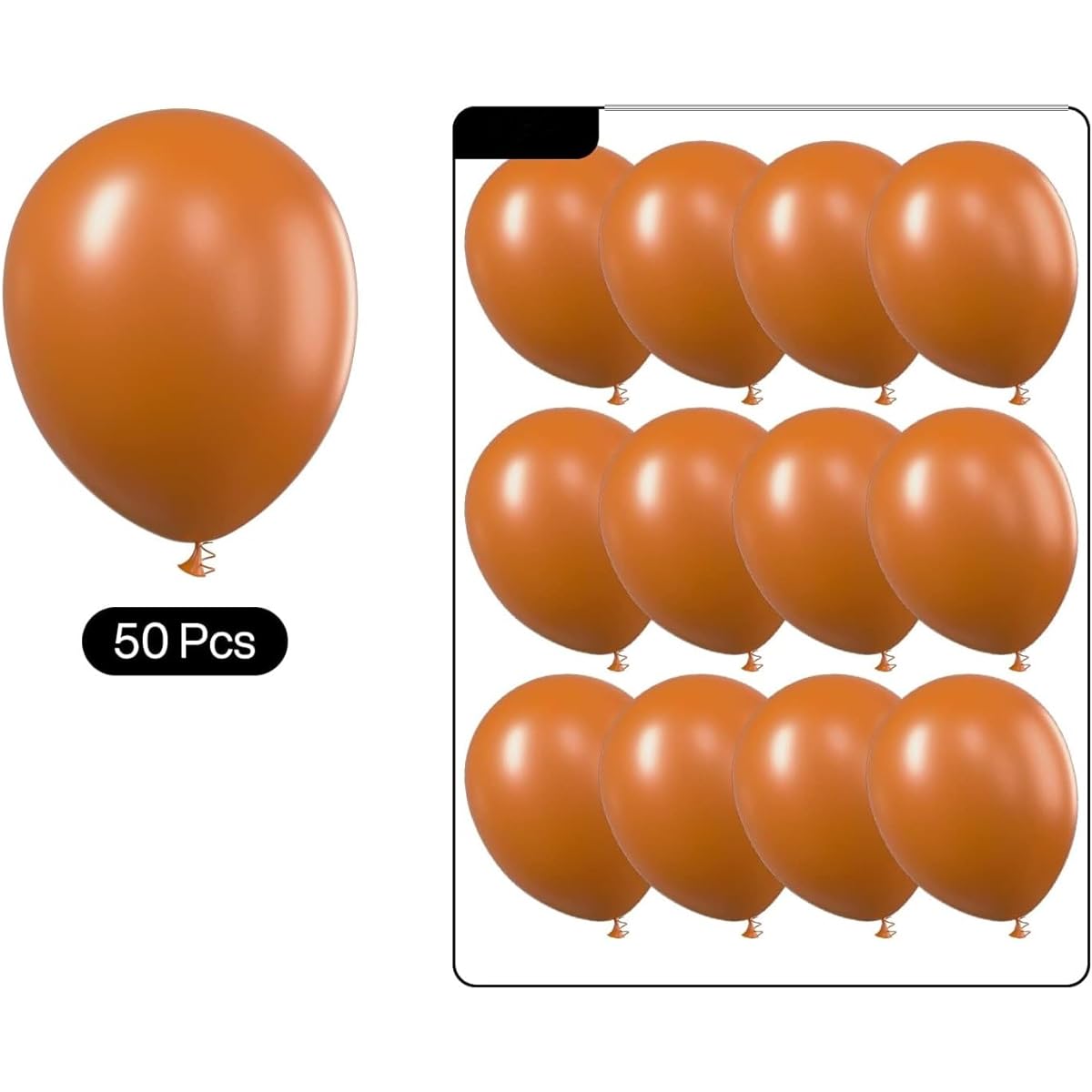 TOYXE 50pcs Retro Balloons Made from Durable Rubber (Retro Orange)