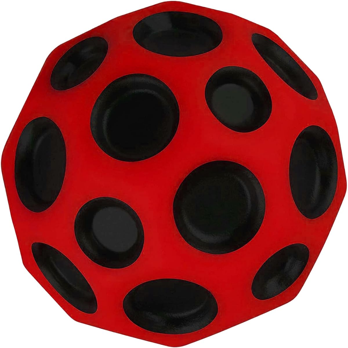 Waboba Moon Ball - Bounces Out of This World - Original Patented Design - Craters Create Pop Sounds - Red (Pack of 2)