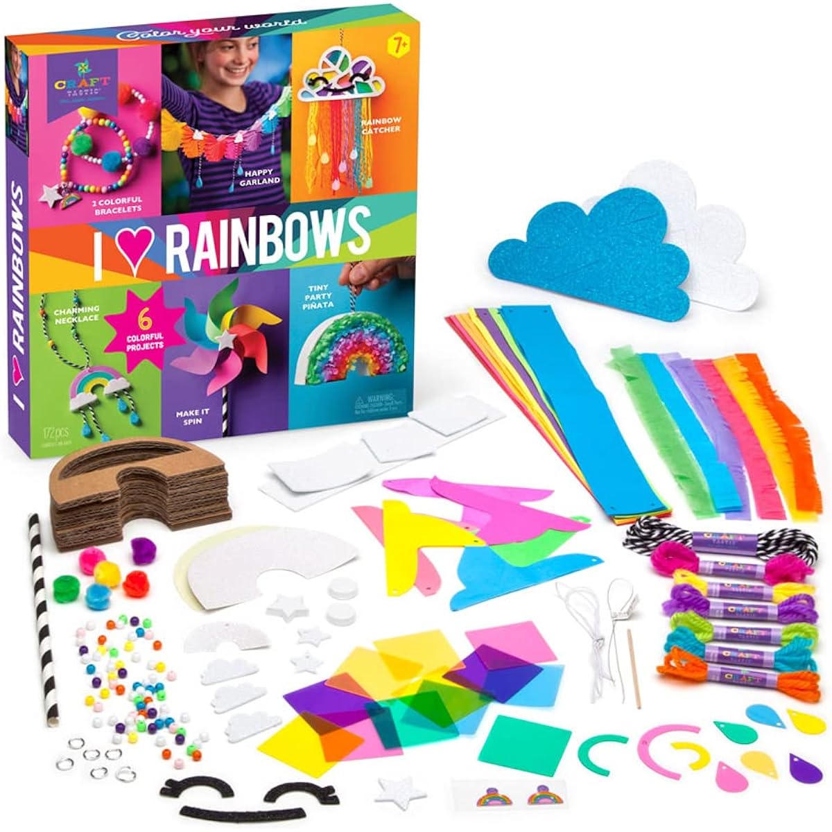 Craft-tastic – I Love Rainbows Craft Kit – Create 6 Colorful Arts & Crafts Projects
