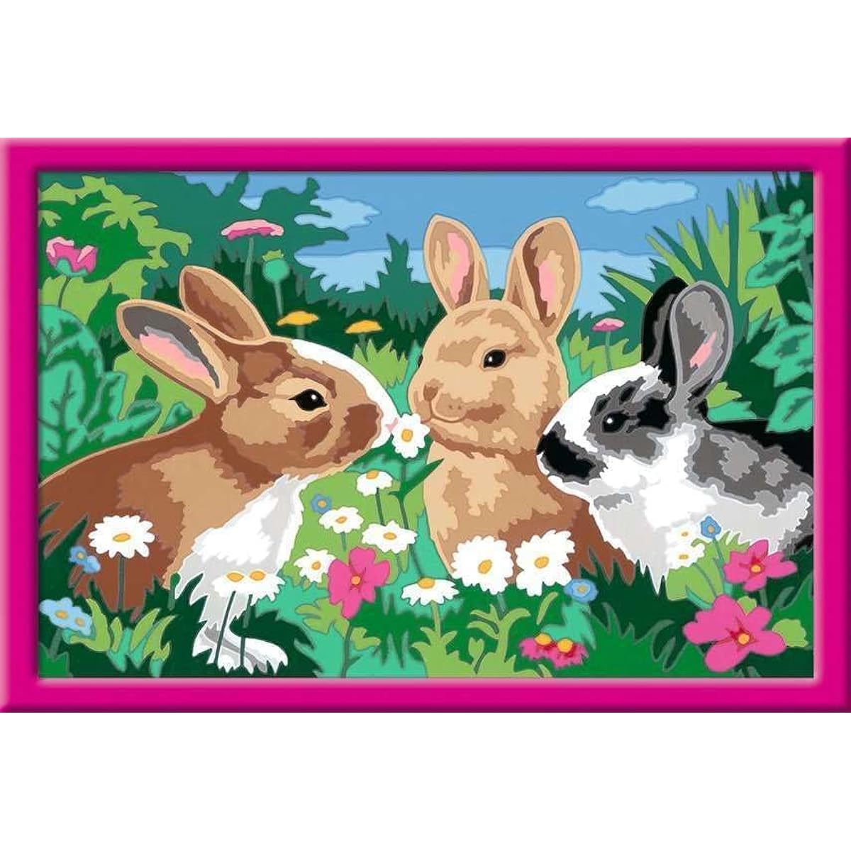 Ravensburger Painting by Numbers 28517 - Cute bunnies - Children from 9 years: Painting by Numbers