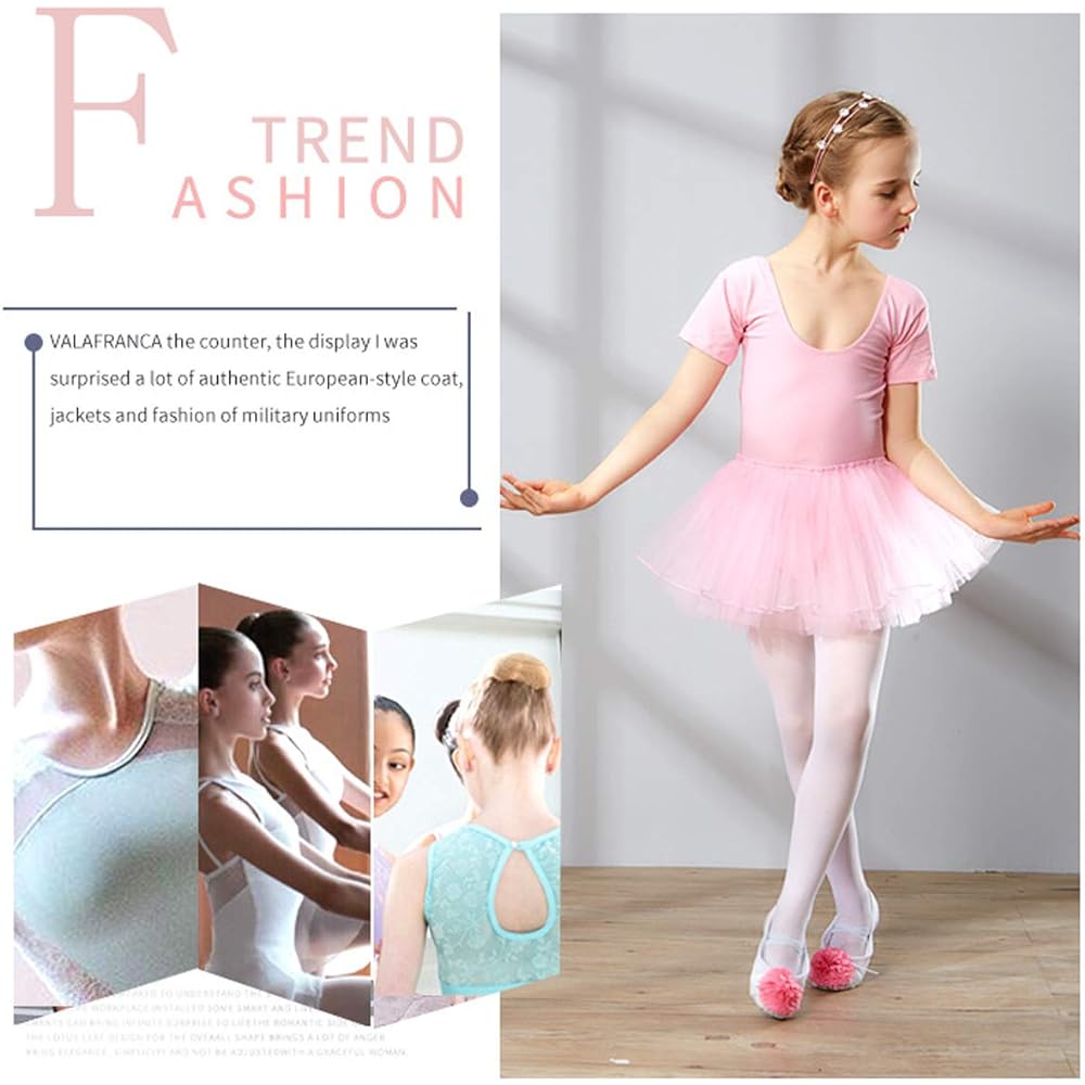 Ballet leotard for children, juniors, with skirt, ballet leotard, ballet practice clothes, gymnastics clothes, girls' practice clothes, lesson clothes, recitals, cotton, lace, cotton, short sleeve, ballet cf1003
