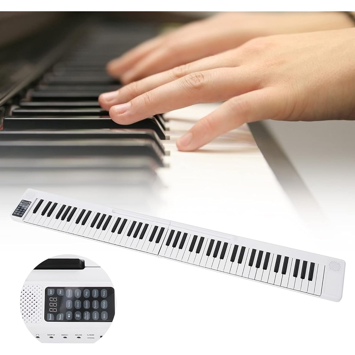 Piano keyboard for piano lovers, electric piano 88 keys folding electric piano