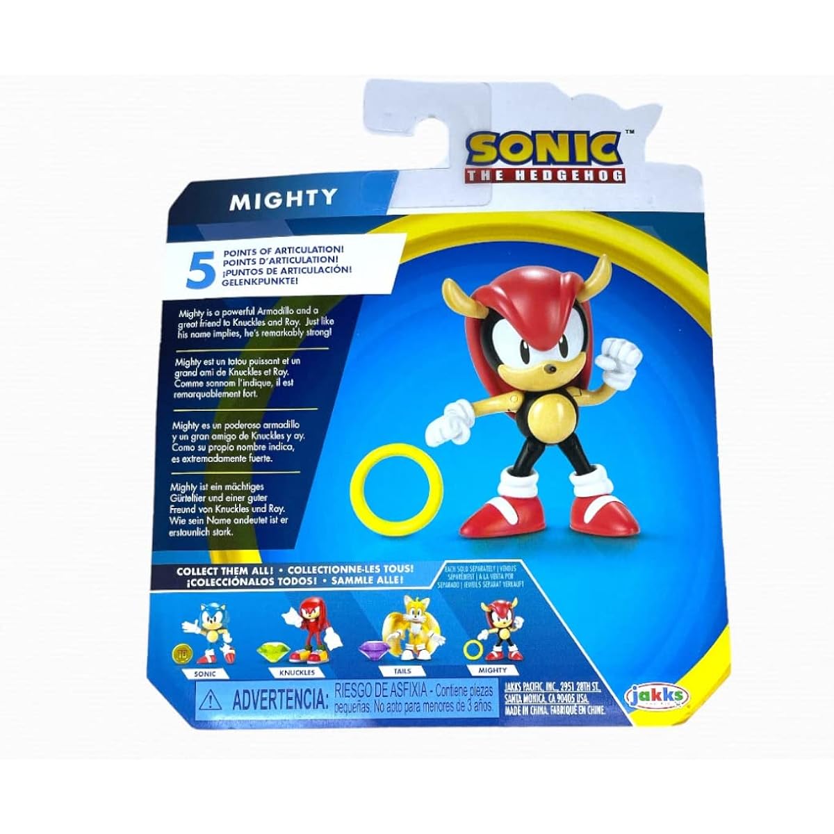 Sonic the Hedgehog Deluxe Version Mighty 2.5 inch SEGA Ring Figure included