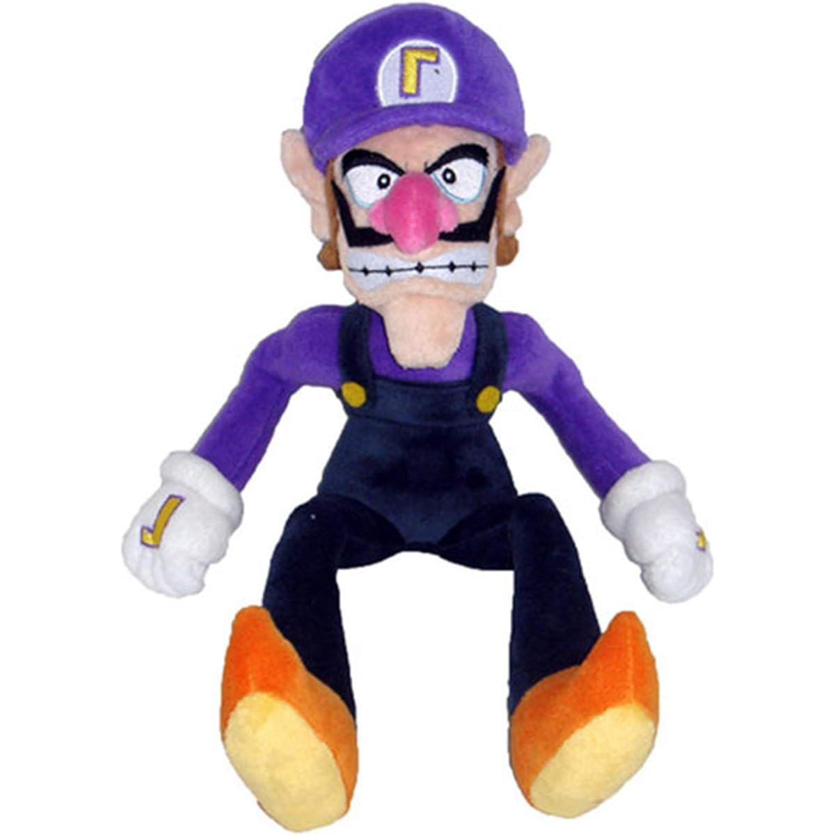 Little Buddy Super Mario All-Star Collection 1422 Waluigi Plush Toy 12.5 Inch Multicolor
