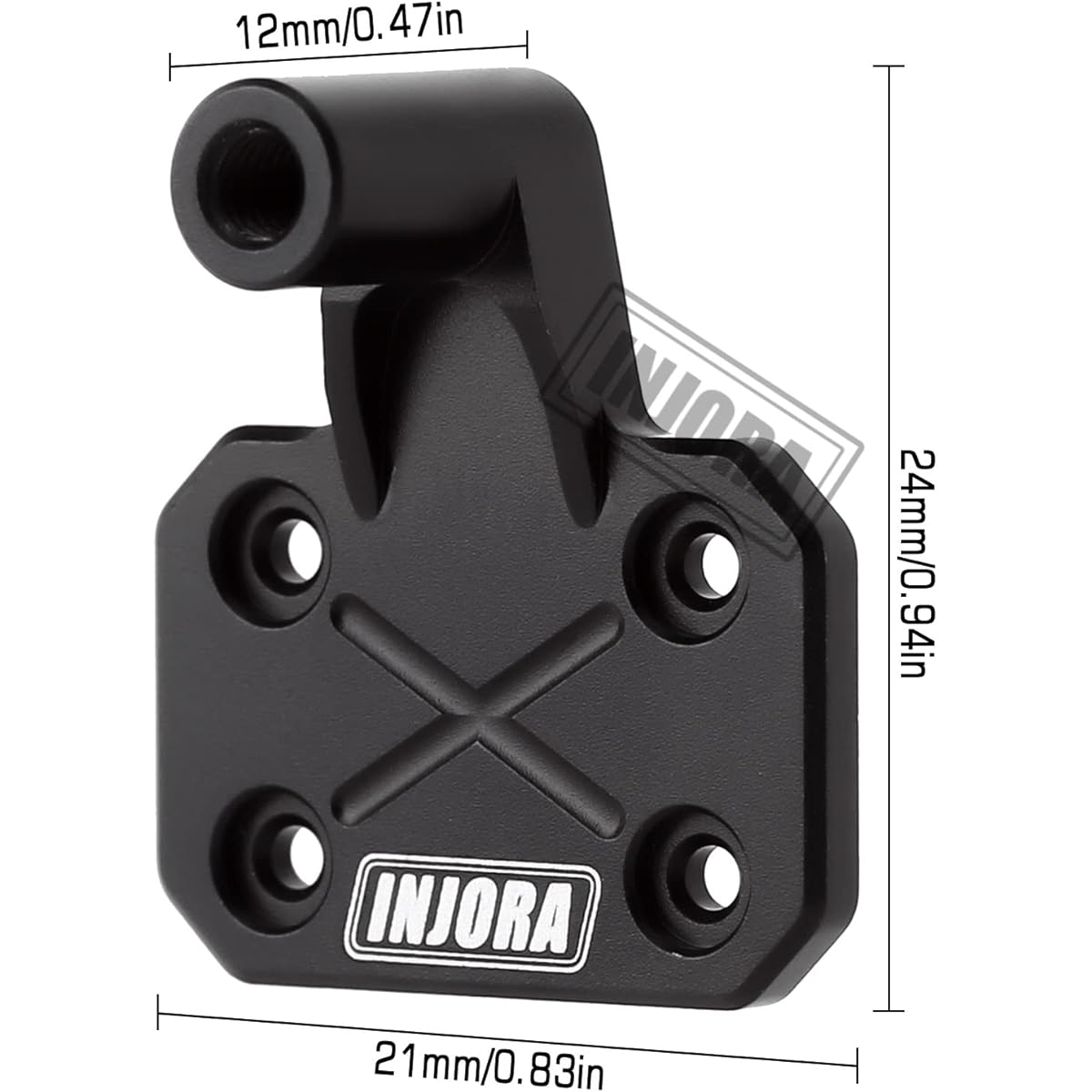 INJORA Spare Tire Carrier Wheel Mount Holder CNC Aluminum Spare Tire Carrier for Axial SCX24 Jeep Wrangler JLU AXI0002 1/24 RC Crawler Upgrade Parts