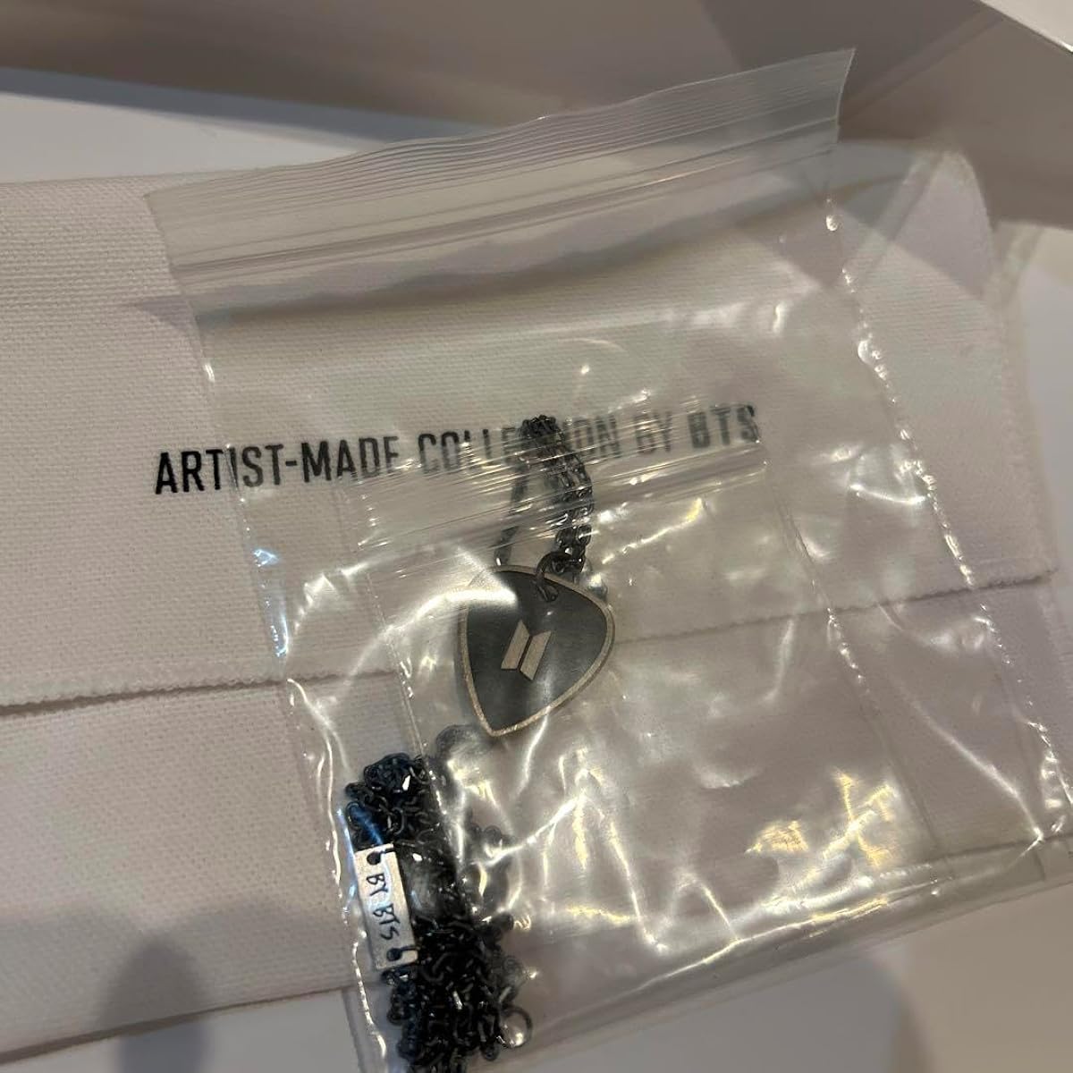 Suga Yoongi Guitar Pick Necklace BLACK