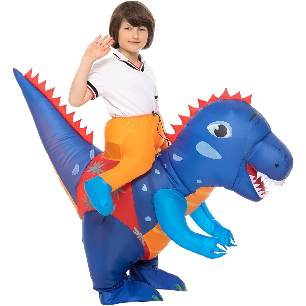 BETTWITEH Inflatable Dinosaur Costume for Kids, Kids Funny Inflatable Halloween T-Rex Dinosaur Costume for Boys Girls Halloween
