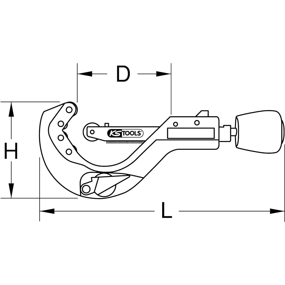 KS TOOLS Automatic ratchet pipe cutter for plastic pipe Ø 6-64mm 222.0660
