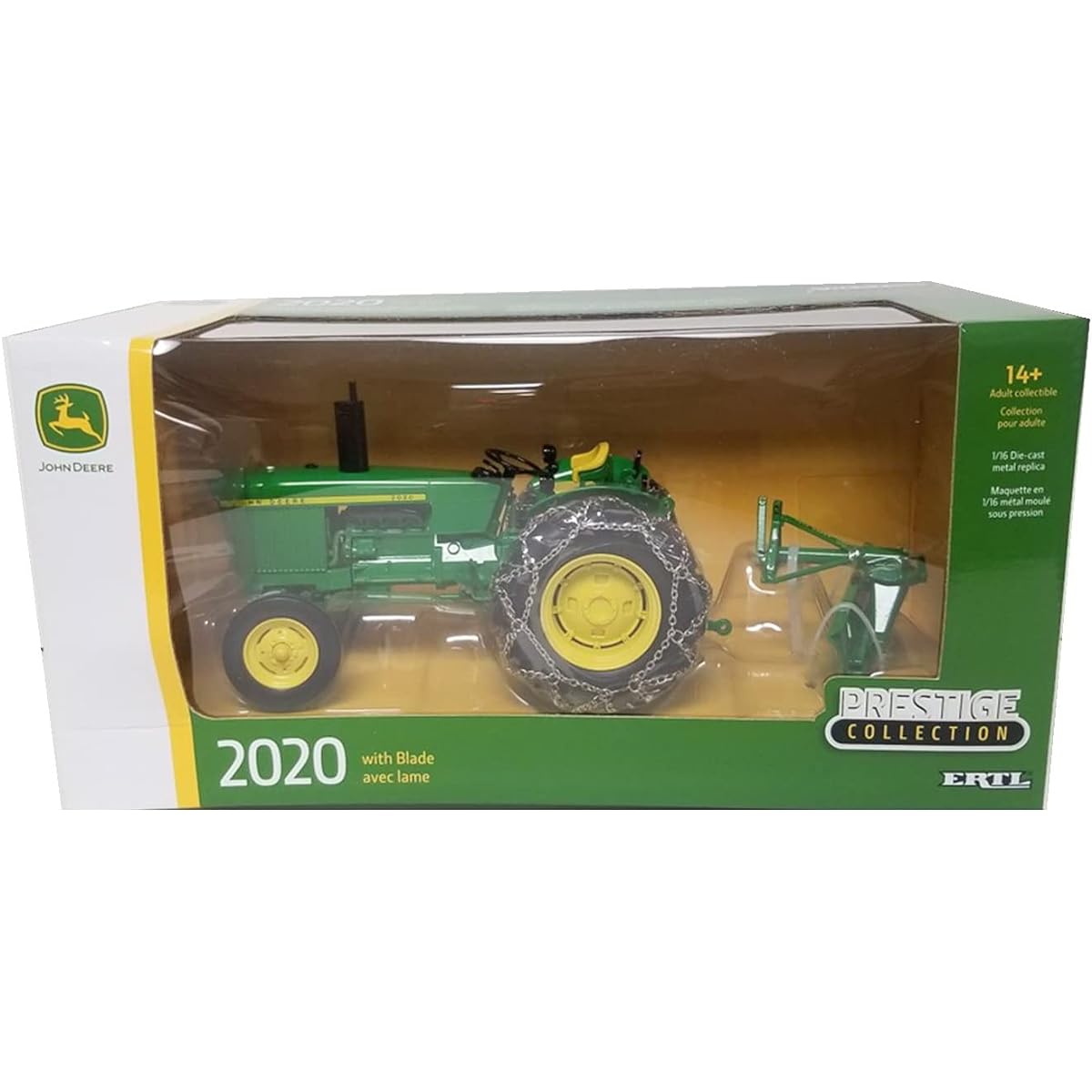 John Deere 1/16 Scale 2020 Tractor with Blade Prestige Collection 14+