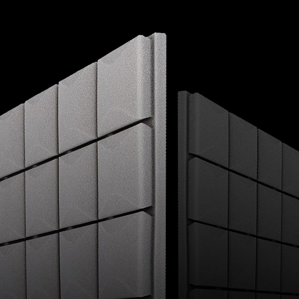 Acoustic Foam Panels, High Density Sound Absorbing Wall Panels Tiles Soundproofing Pads for Studio KTV Soundproofing (Yellow 50*50CM(10pcs)) (Grey 50*50CM(10pcs))