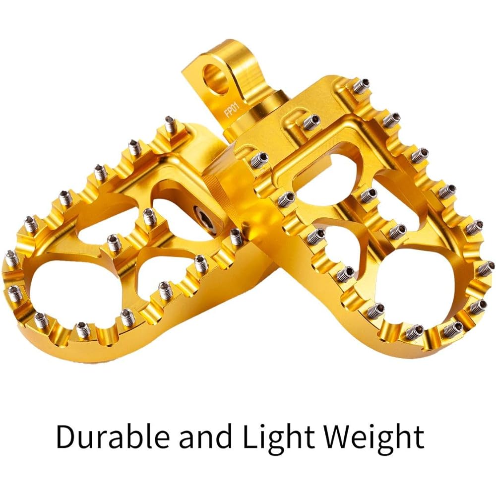 Hopider CNC Wide Footpeg 360°Rotating MX Chopper Bobber Style for Harley Dyna Sportster Fat Boy Iron 883 Gold