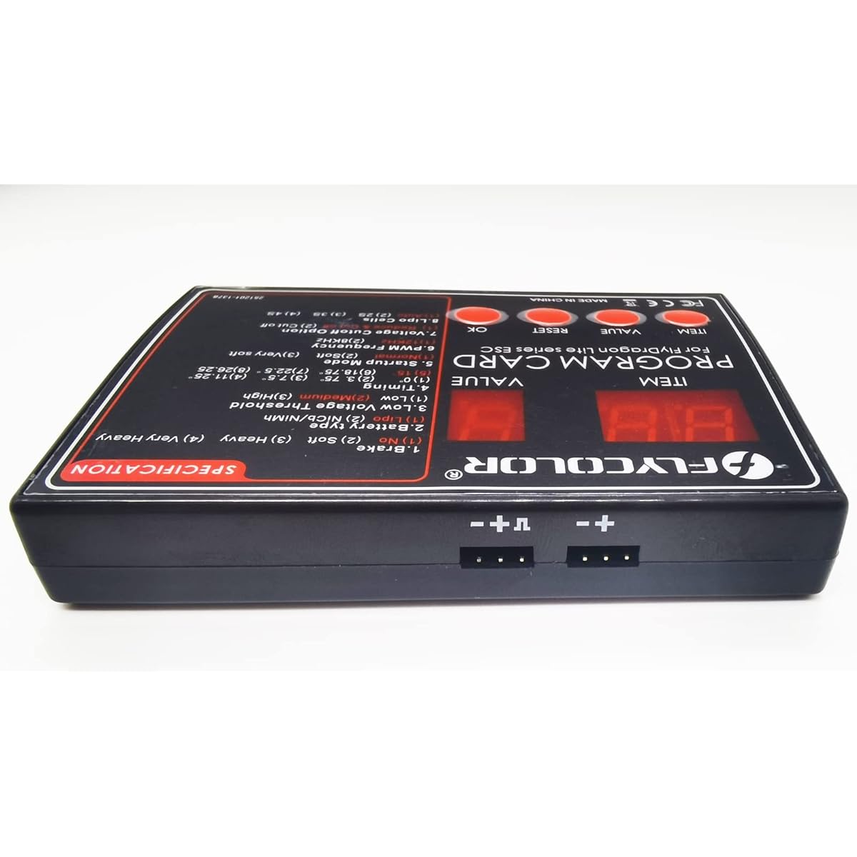 FLYCOLOR Programming Card for FlyDragon Lite Series ESC (40A/50A/60A/80A)