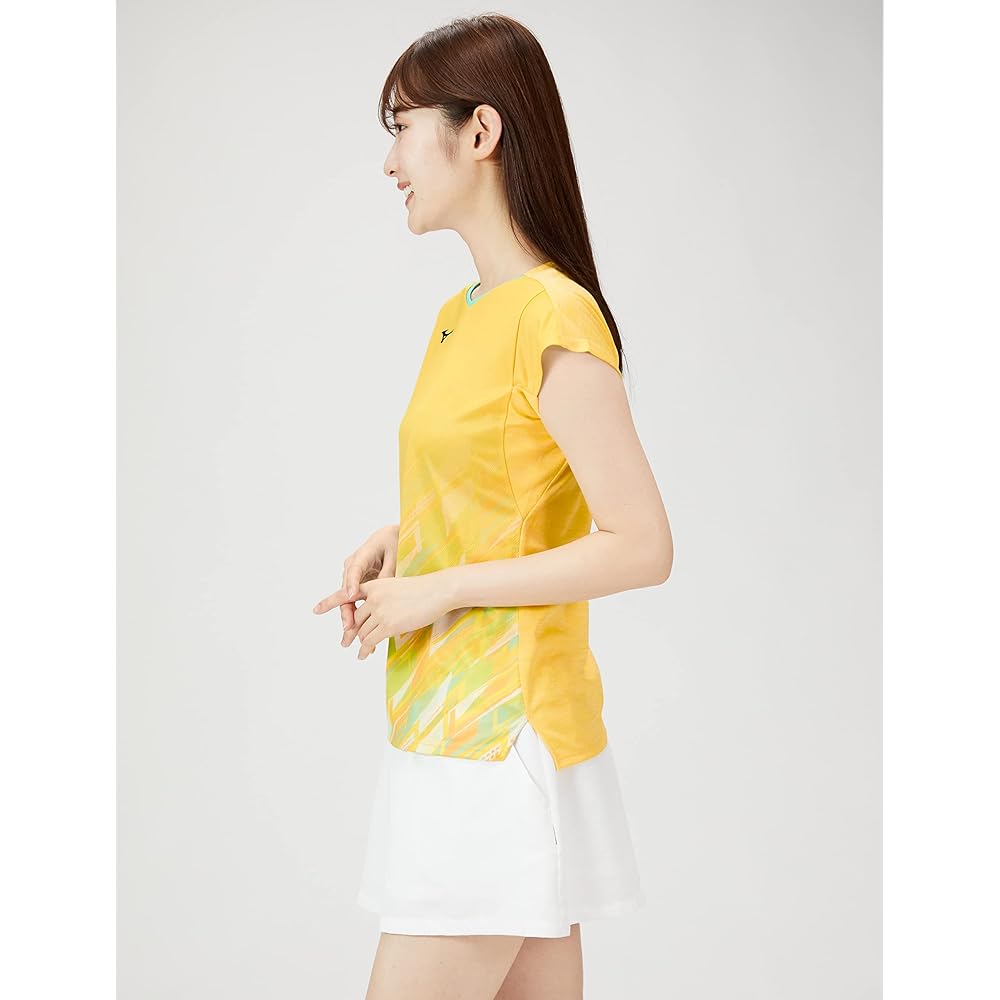 Mizuno 72MA1202 Women's Tennis/Badminton Wear, Quick Dry Game Shirt, Sweat Absorbent, Quick Drying