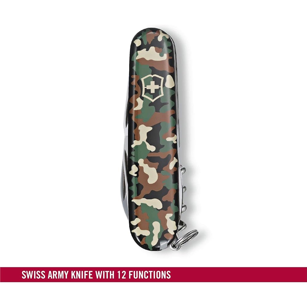 VICTORINOX Spartan Multi-Function Knife, Outdoor Disaster Prevention Goods, Corkscrew, Flathead Screwdriver Included, Equipped with Can Opener, Swiss Made Multi-Tool with 12 Functions, Compact, Easy to Carry, Disaster Prevention Goods, Jutoku Knife [Dome