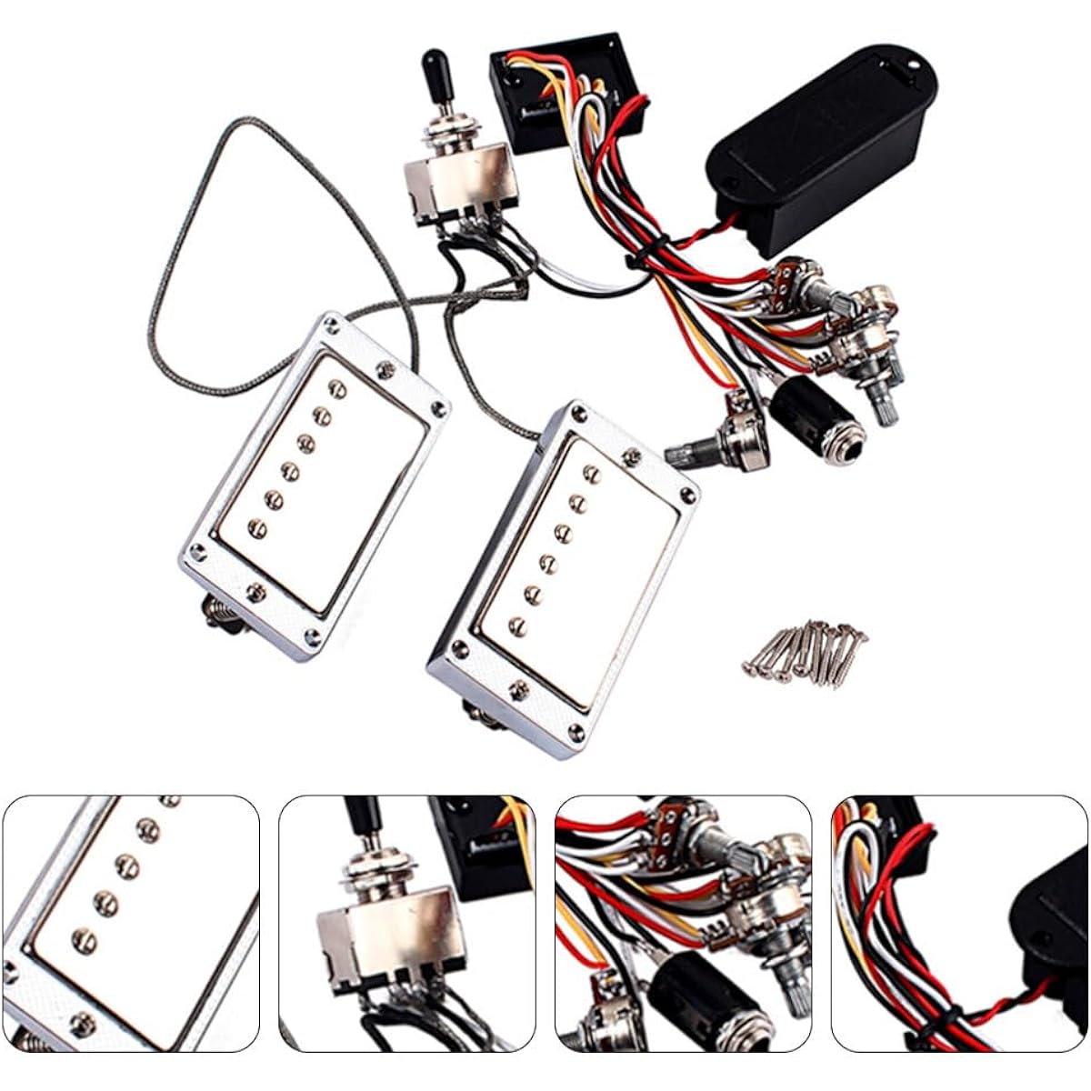 VICASKY 1 Set Electric Guitar Guitar Active Pickup Guitar Pickup Battery Case Set Double Coil Pickup Accessories Electro Pi