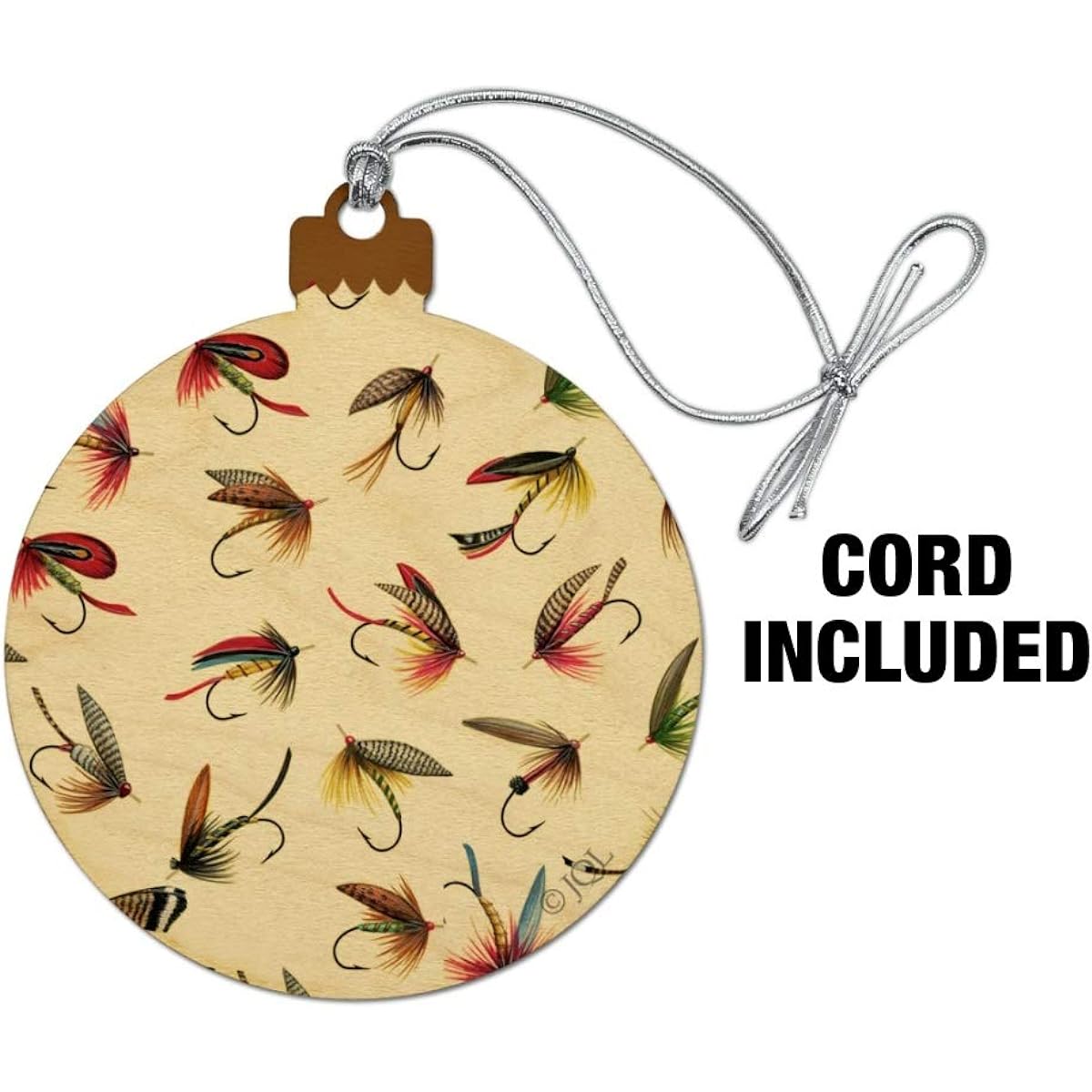 Flies Fly Fishing Fly Fishing Lures Lake River Wood Christmas Tree Holiday Ornaments