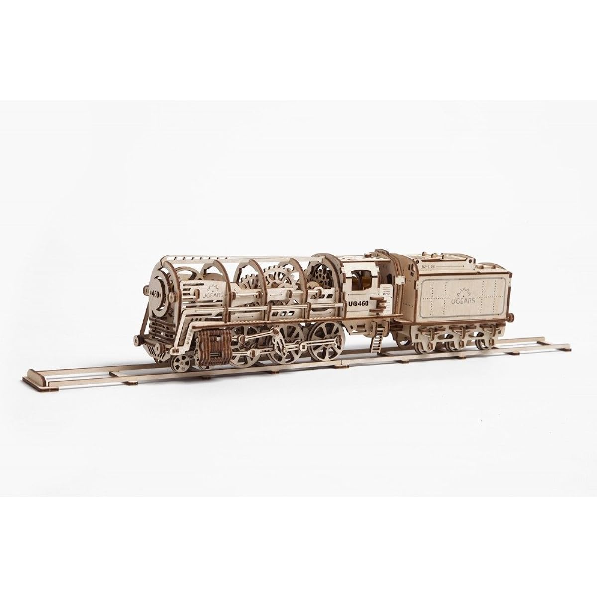 UGEARS Locomotive Tender Mechanical 3D Puzzle Wooden Construction Set Business Gift Christmas Thanksgiving Present Adult Craft Set