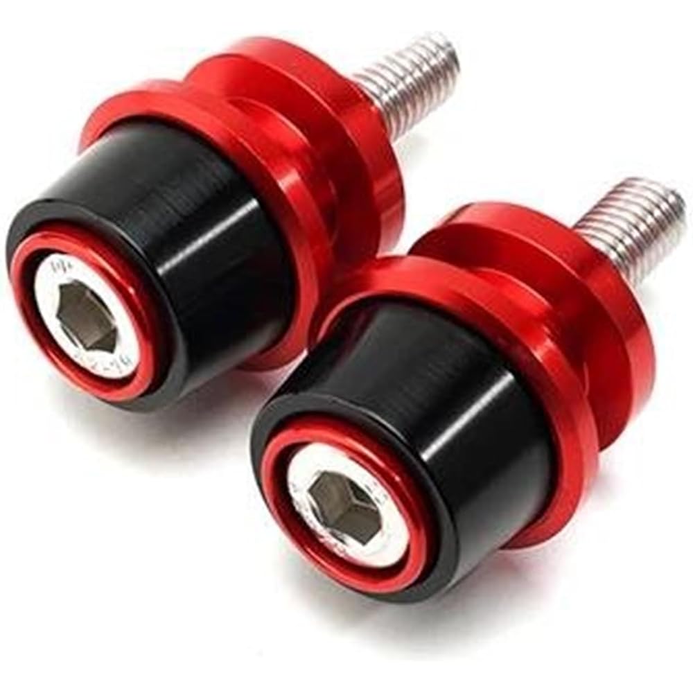 Motorcycle Stand Swing Arm Slider M8/M10 Motorcycle Swing Arm Spool Slider Stand Screw For Z650 Z800 Z900 Z1000 Z1000SX NINJA 650 ZX6R ZX10R 2022 (Color: Red, Size: 10mm)