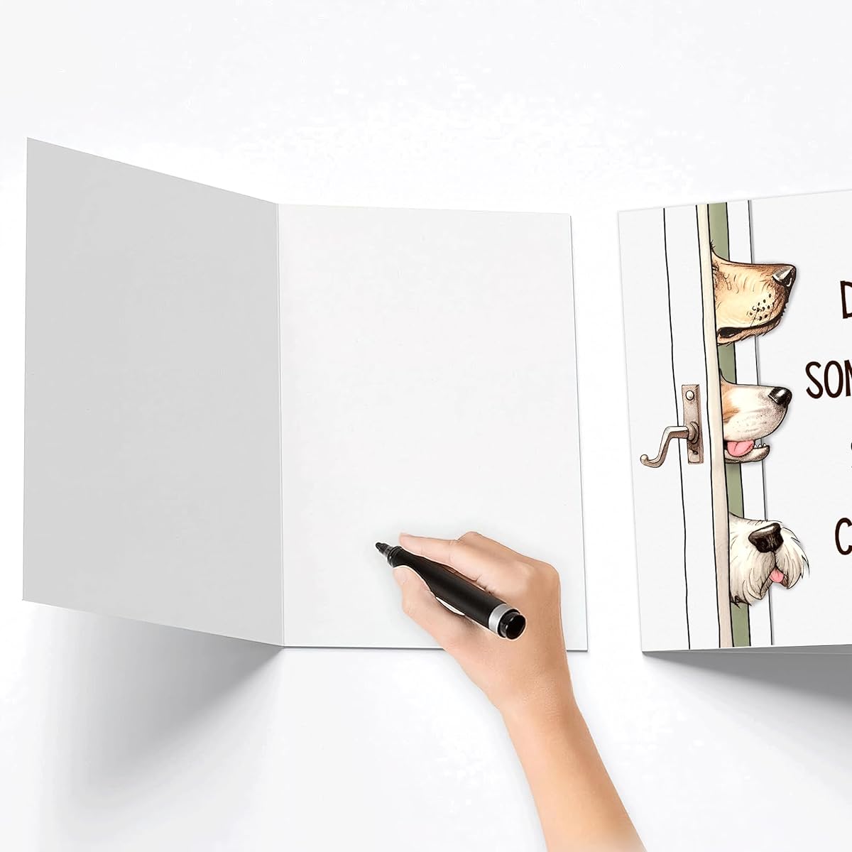 popmazing Cute Dog Birthday Cake Card for Women and Men Dog Happy Birthday Card Funny Birthday Card for Dog Lovers Humor Dog Buddy Greeting Card - 5 x 7 inches