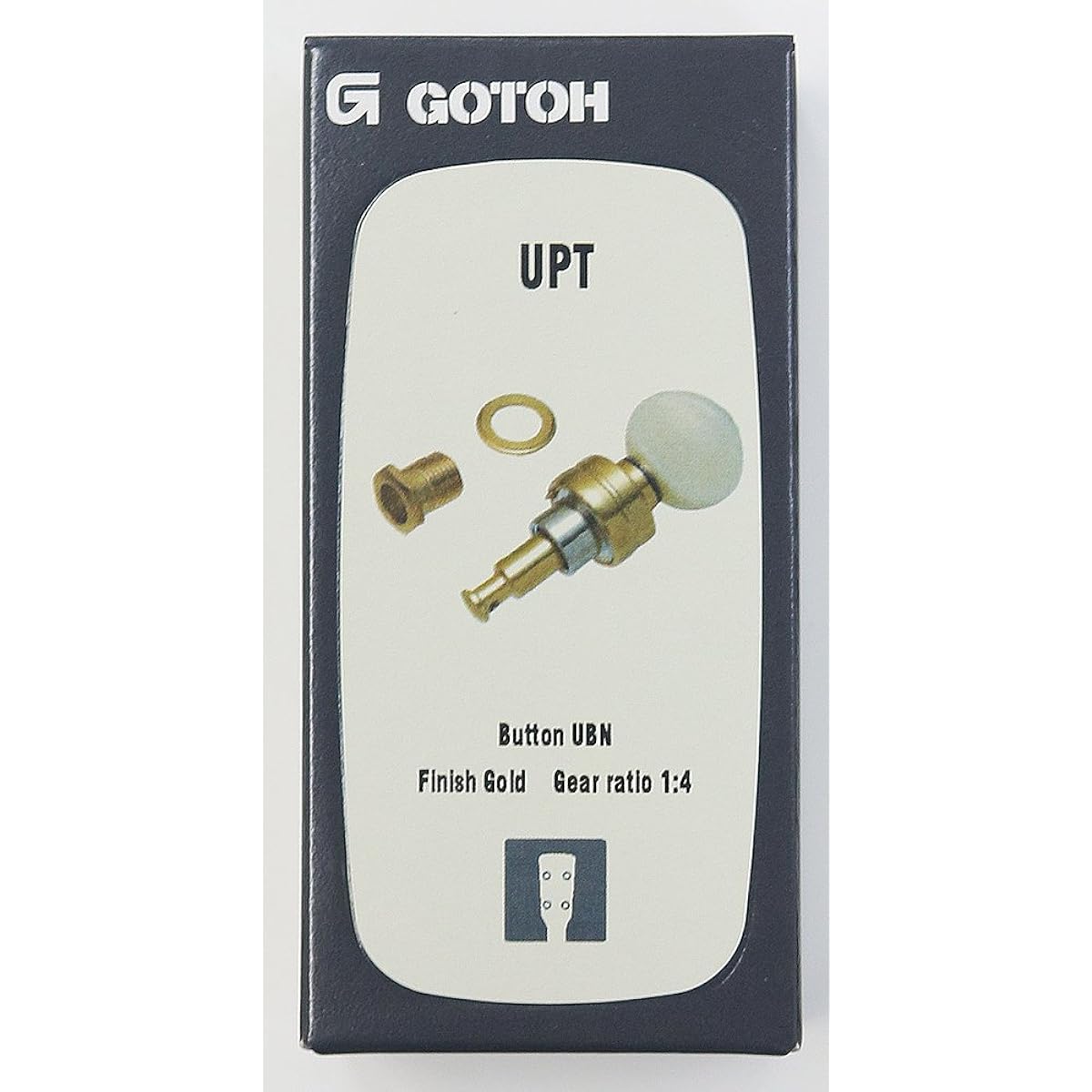 GOTOH planetary tuner for ukulele, UBB button, gold (UPT-UBB-GX) UPT-UBB-GG