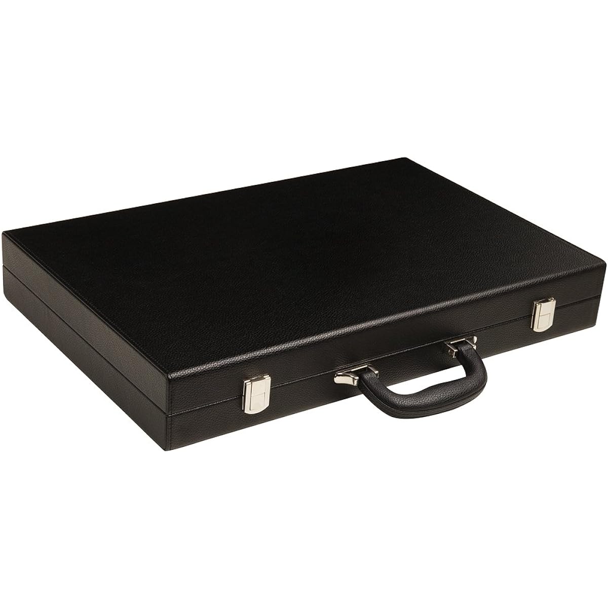 19-inch Premium Backgammon Set - Large Size - Black Board, White and Scarlet Red Points