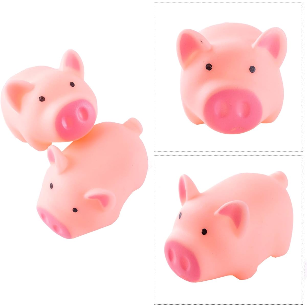 LOUHUA 25 Pieces Mini Rubber Pigs Bulk Baby Bath Toys