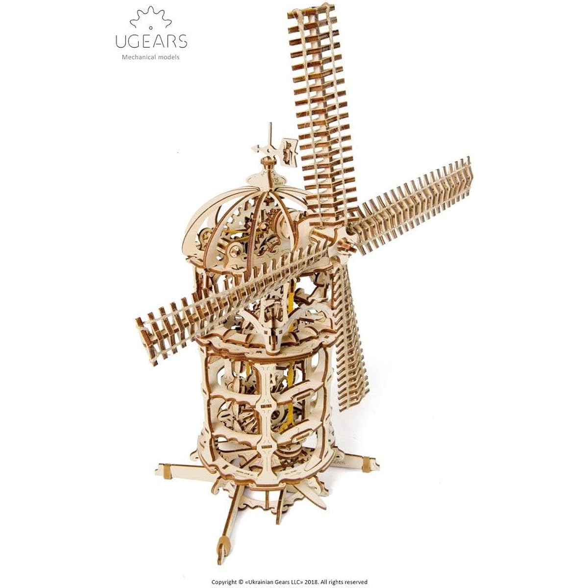 UGEARS Mechanical Wooden 3D Puzzle Model Tower Windmill Construction Set