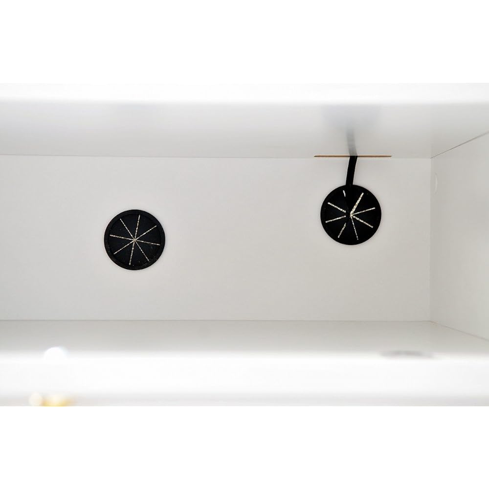 Sato Sangyo ANRI Middle Board Width 58cm Depth 40cm Height 70cm White 2 Drawers with Outlet Cord Hole Selectable Handle AN70-60MB WH