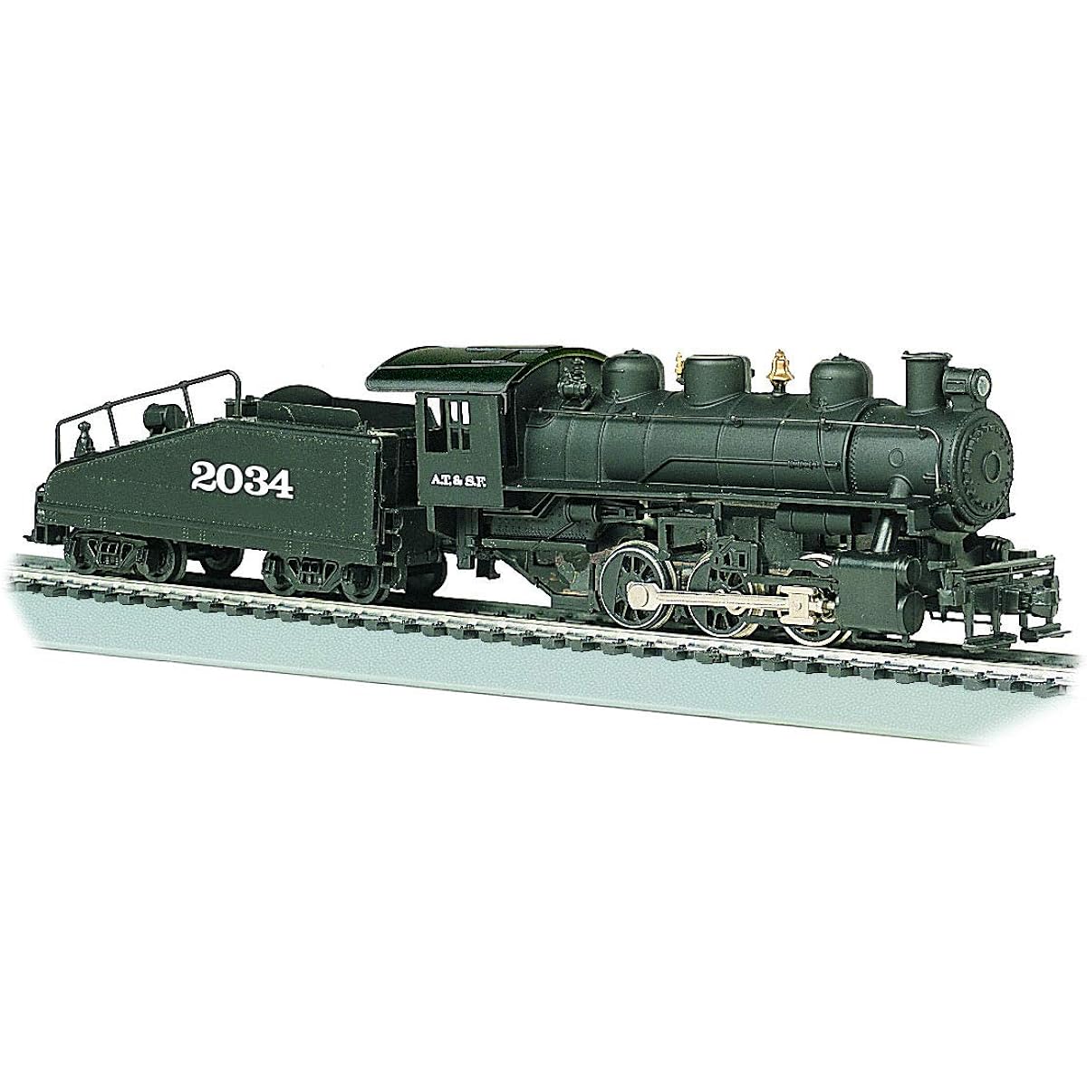 Bachmann Trains - USRA 0-6-0 Locomotive with Smoke and Slope Tender - ATSF #2034 - HO Scale