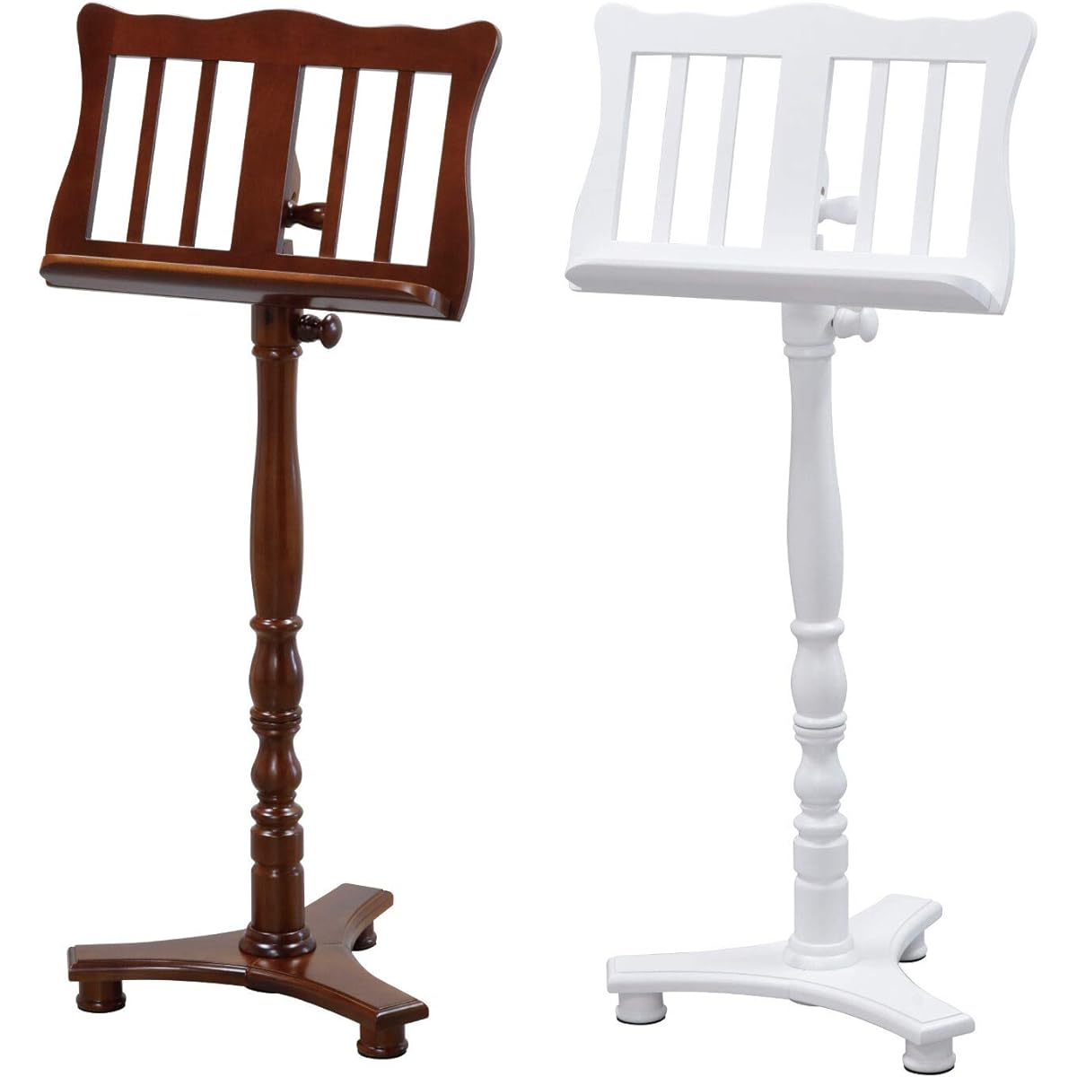 Kiktani Music Stand Wooden Height Adjustment 830~1,150mm (580mm) FS-0601S BRO