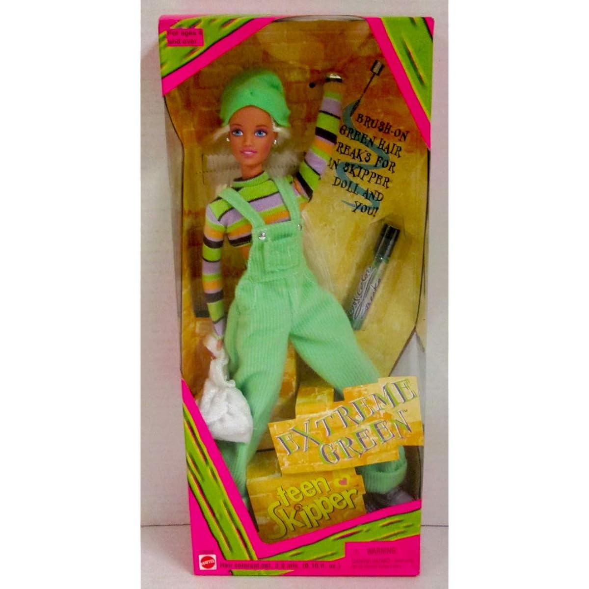 Barbie Extreme Green Teen SKIPPER Doll (1997)
