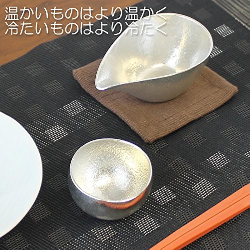 Nousaku Cup - Bamboo Silver Diameter 4.8cm x Height 5.0cm 50cc 100% Tin Case Made in Japan 501280