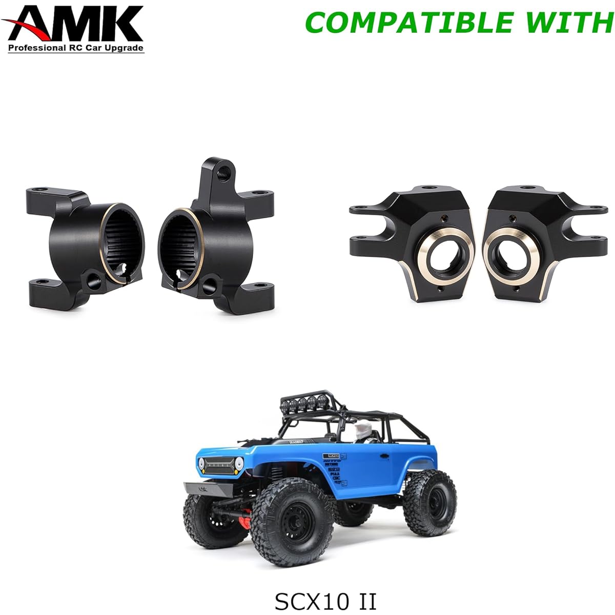 SCX10 II Brass Weight C Hub 30g Caster Block 96g Steering Knuckle for Front Axle for 1/10 RC Crawler AR44 Axial SCX10 Upgrade