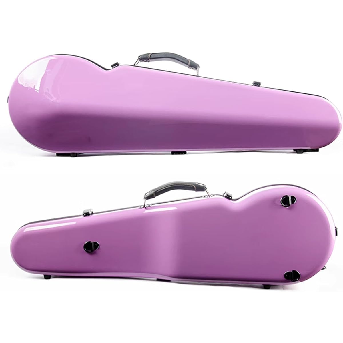 Violin Case, 4/4 Full Size Violin Hard Case with Hygrometer, Violin Case Backpack Made of Carbon Fiber, Portable Lightweight Violin Backpack, Violin Protection Box for Violinists, Violin Storage Case Carry-on, Purple